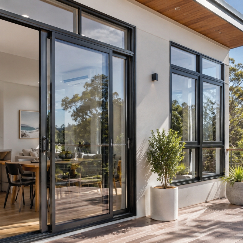 Made to measure double glazed windows and doors installed in a modern NSW home