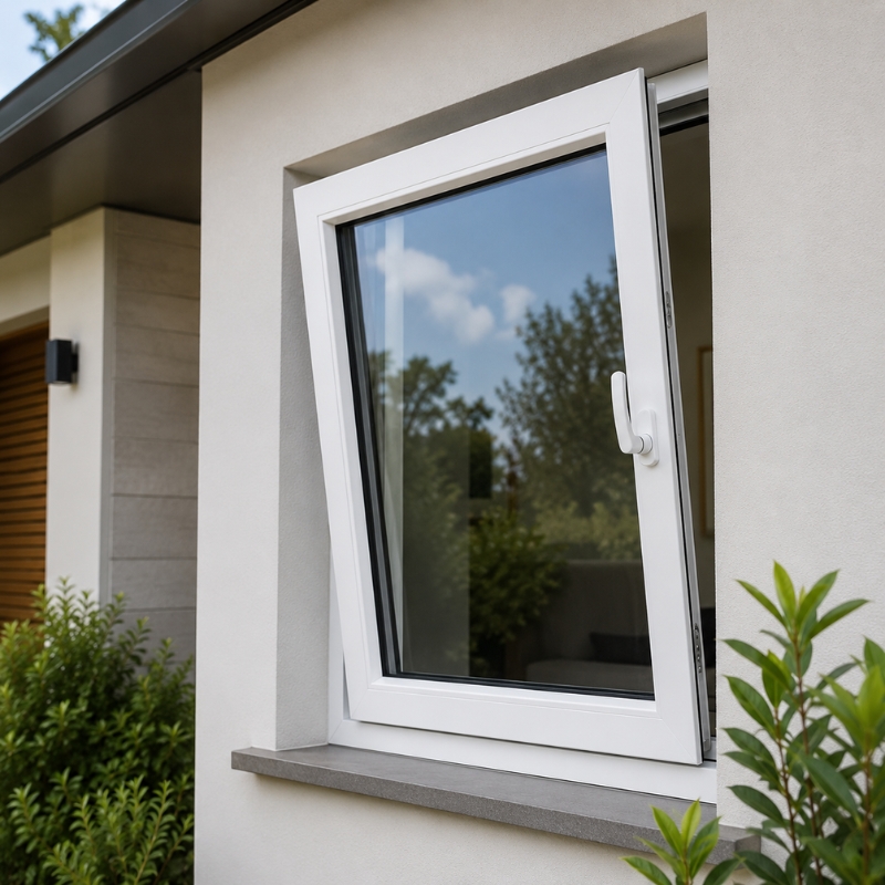 uPVC tilt and turn double glazed window