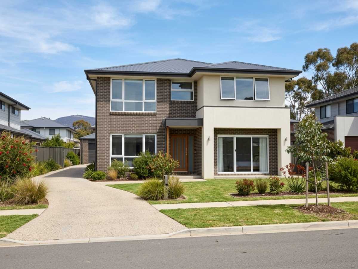 A finished Canberra home fitted with double glazed uPVC windows, ideally in a cool climate residential setting