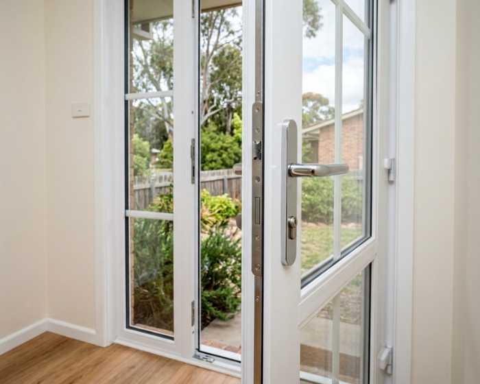 A finished uPVC door or window installation showing quality of fit and finish